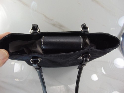 Coach Black CC LOGO Satchel Shoulder Bag NEAR MINT CONDITION RARE STYLE - Picture 8 of 12