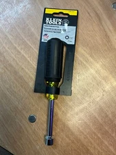 Klein Tools 7/16" Nut Driver Nutdriver with Hollow Shaft Cushion Grip