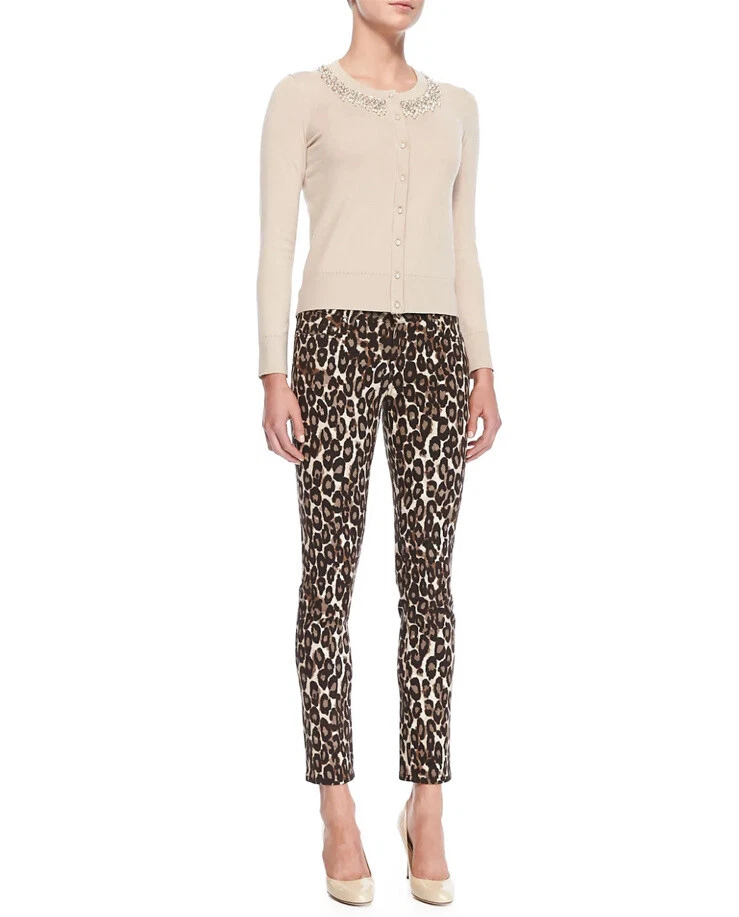 Kate Spade Broome Street size 27 skinny leopard jeans KEY PIECES stretch legging