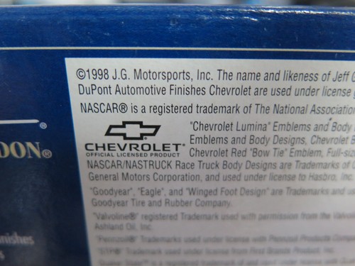 1998!!! Jeff Gordon DUPONT Hasbro Winners Circle NASCAR 1/24 Die Cast Auto - Bild 9 von 11