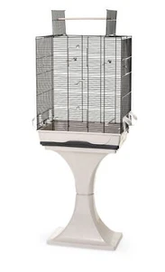 Cage À Oiseaux Pour Perruches Et Canaris Avec Support Et Aire De Jeu