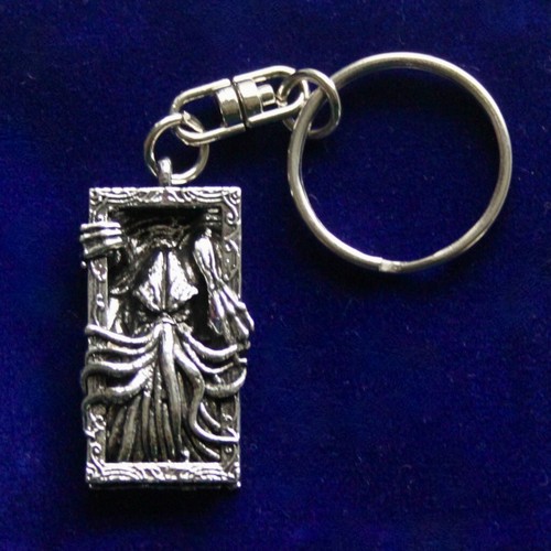 Cthulhu Octopus Keyring & Gift Pouch, silver metal pendant squid h p lovecraft - Foto 2 di 5
