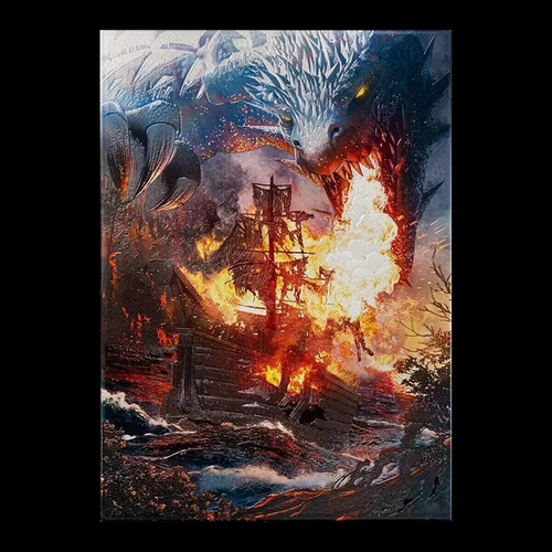 Displate Limited Edition - Here Be Dragons - Brand New!! Sold out! Never Hung!