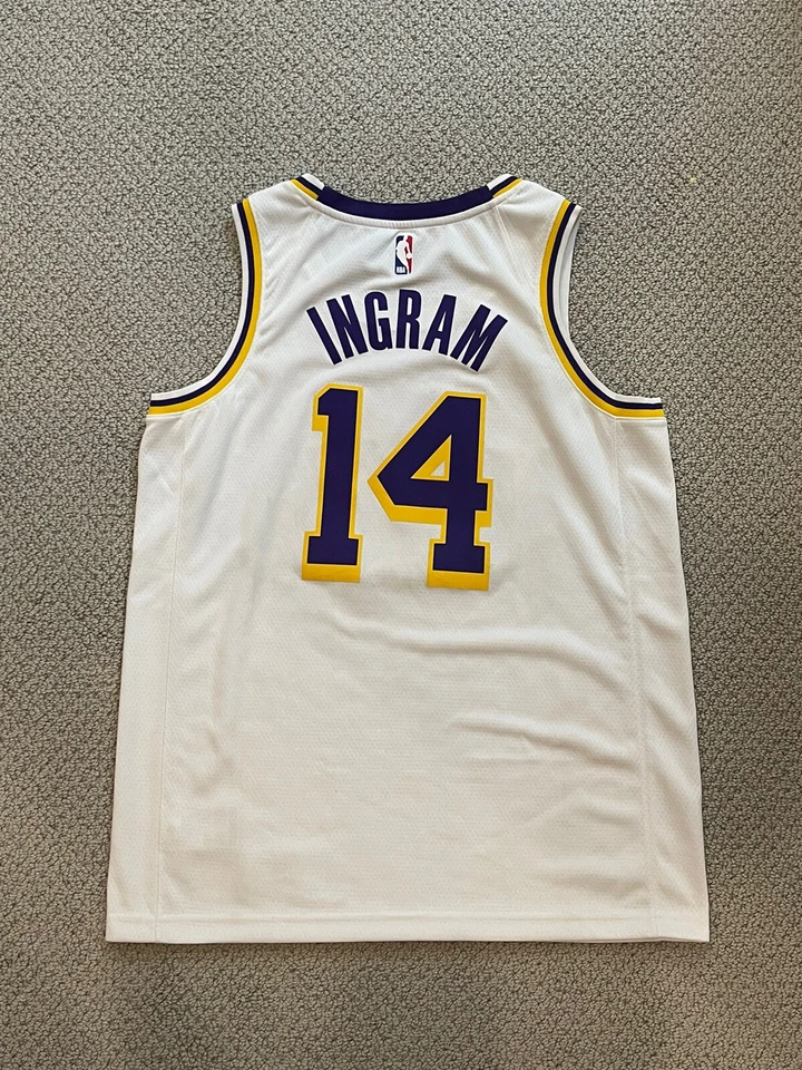 Camiseta Brandon Ingram Swingman Home Blanca Lakers 48 L Auténtica Foto 2 de 4
