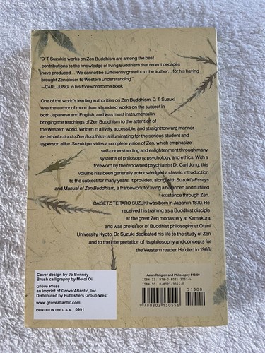 An Introduction to Zen Buddhism by D. T. Suzuki (1994, Trade Paperback) - Picture 2 of 2