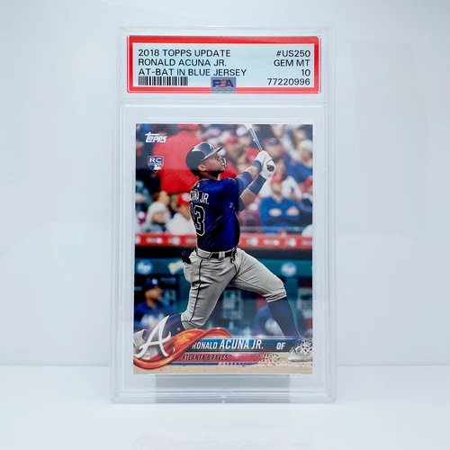 RONALD ACUNA jr - 2018 Topps Update - Braves - Rookie - Gem Min PSA 10
