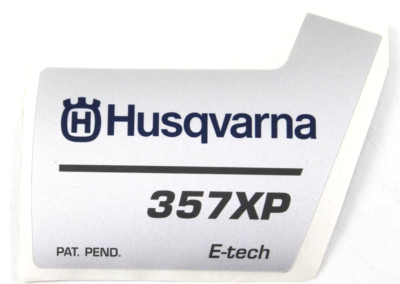 Original HUSQVARNA Aufkleber für 357XP E-Tech Typenschild 537324804 / 503972607