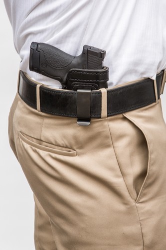 HD verdecktes RH LH OWB IWB Leder Pistolenholster für Kahr CM9 - Bild 3 von 5