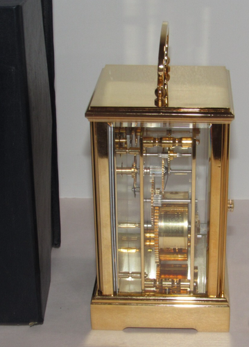 Reloj Carro Tourbillon Chapado en Oro 24K 8 Días 11 Joyas con Caja Original - Imagen 7 de 12