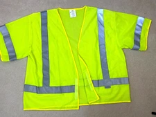CONDOR 3M Scotchlite Class 3 Level 2 XX-Large Yellow Mesh Deflective Vest 1YAT 1