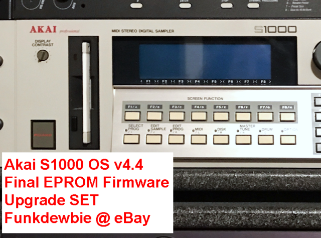 Akai S1000 OS 4.4 EPROM Firmware Upgrade SET / New ROM Final Update Chips