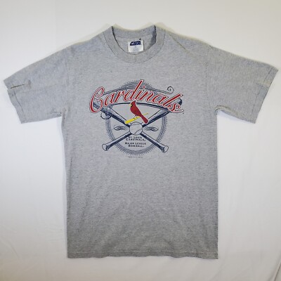 CSA Gray St. Louis Cardinals 2002 VTG Y2K - M Baseball MLB Sport Top T Shirt USA