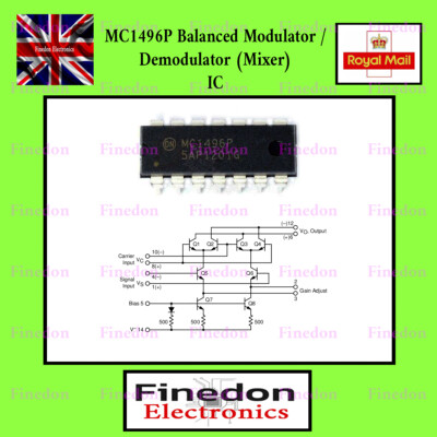 MC1496P Vier Quadranten symmetrischer Multiplier Mixer Modulator DIL IC auf Semi UK