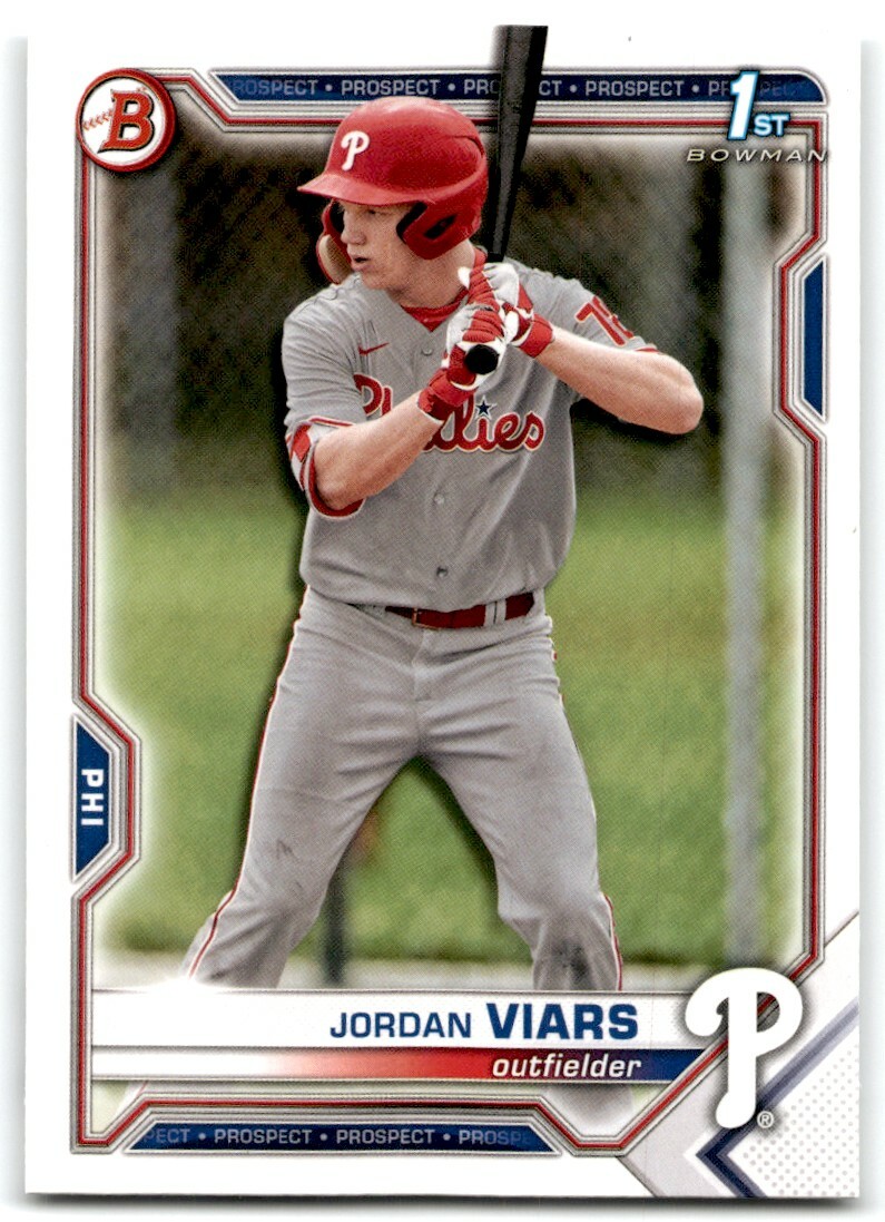 2021 BOWMAN DRAFT JORDAN VIARS PHILADELPHIA PHILLIES #BD-132