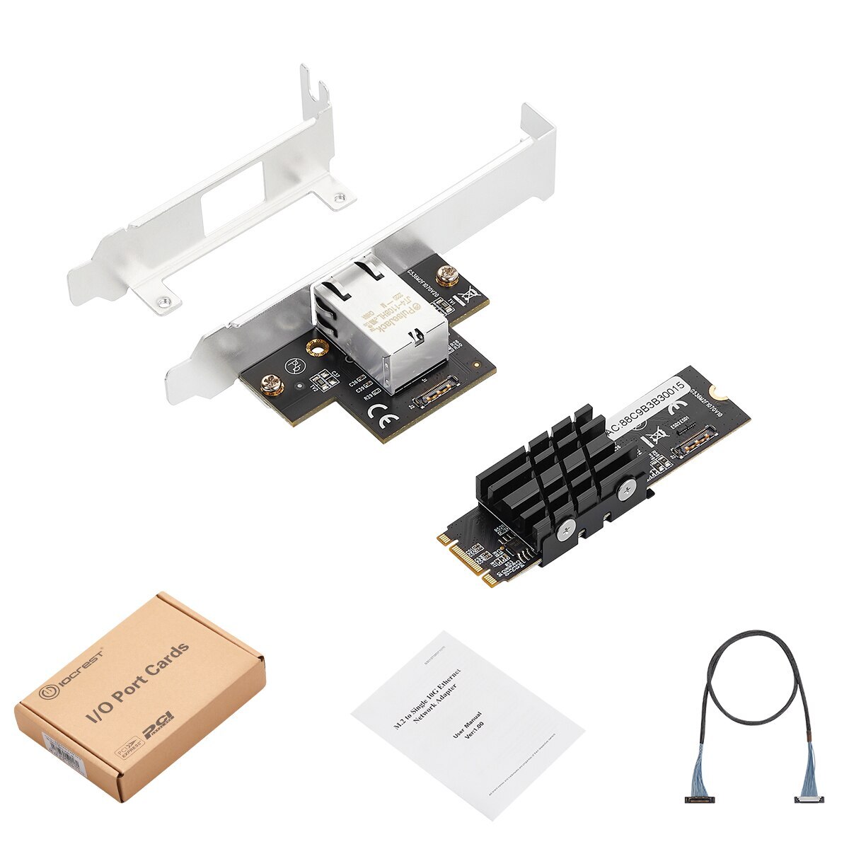 M.2 to 10 G RJ45 Port Ethernet Gigabit Network Card B Key M Key