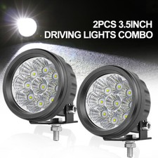 2x 3.5inch White Round Led Work Lights Offroad Suv Truck Atv Driving Fog Lamp Us