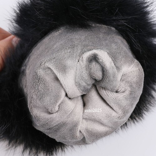 Damen Echt Leder Handschuhe Kaninchenfellbesatz Bündchen Samt gefüttert Winter Autofahren - Bild 12 von 26