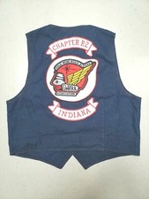 Vintage GWRRA Gold Wing Road Riders Motorcycle Club Denim Vest Cut Patches