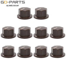 19x12mm Plastic Set Pointer Knob For Guitar AMP Effect Pedal Mix 1/4" Hole Brown