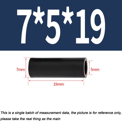 M5,M6,M7,M9, M11, M14,M16,M18 Nylon Plastic Spacers Standoff Black Round Washers - Picture 105 of 217