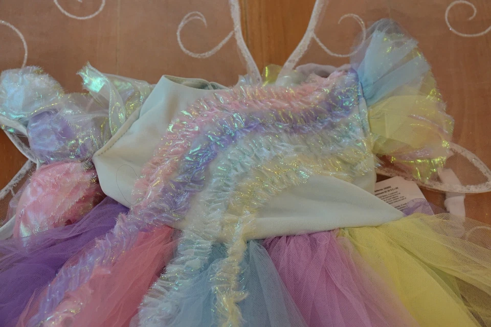 Novo Vestido Pottery Barn Kids LIGHT UP RAINBOW FAIRY Infantil Meninas 3T - Imagem 2 de 2