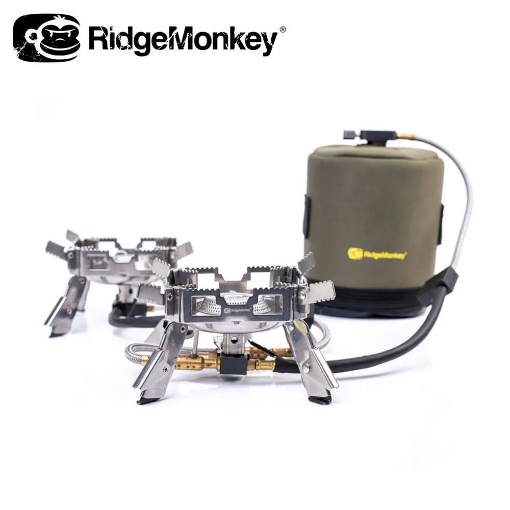 RidgeMonkey Quad Connect Stove Pro Mini Full Kit Camping Fishing Hiking NEW 2024