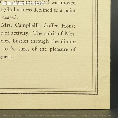 Menú de mariscos Mrs Campbells Coffee House + especiales 1957 Williamsburg VA 240531D - Imagen 13 de 17