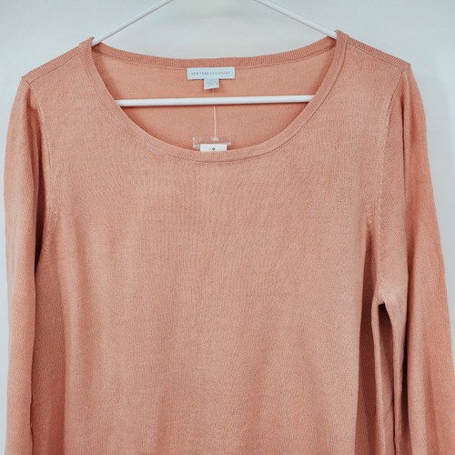 NWT New York & Company Pocket Front Long Sleeved Knit Pullover Sweater Shirt XL - Picture 8 of 10