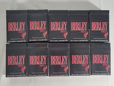 Collectible 10 Berley Red Kings Used EMPTY Cigarette Boxes Packs No Tobacco 