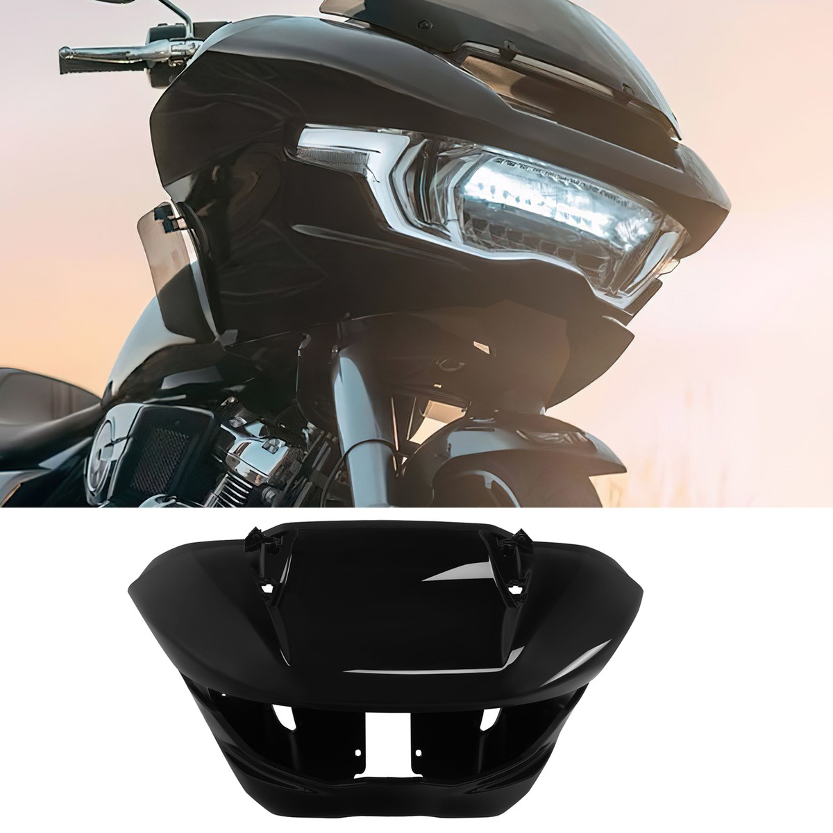 Vivid Black Inner & Outer Fairings Fit For Harley CVO Road Glide