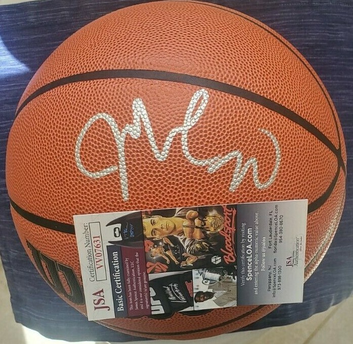 John Collins Signed NBA Basketball w/ JSA COA #VV07631 Atlanta Hawks Wilson