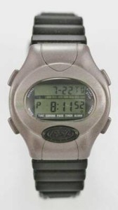 Fossil Watch Mens Chro Date Light Alarm 24hr Gray Black Rubber 100m Batt Quartz | eBay