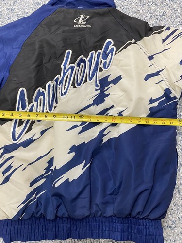 Vintage Dallas Cowboys Pro Line Logo Athletic Splash Pattern Mens Puffer Jacket - Picture 12 of 13