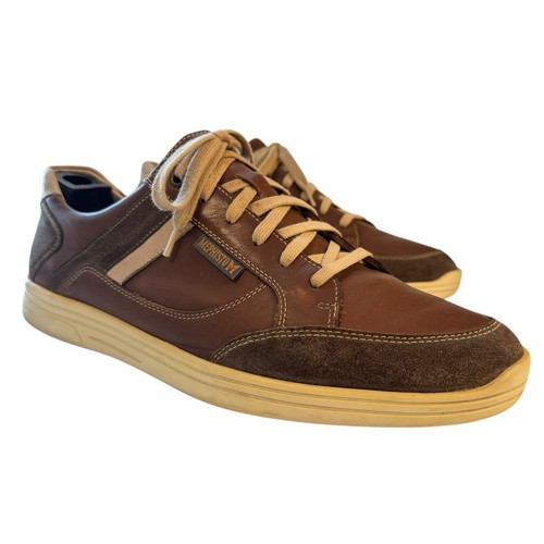 Mephisto Air Jet City Hiker Leder Sneaker Halbschuhe Braun 10,5 Kautschuk