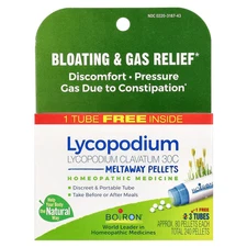 Lycopodium, Meltaway Pellets, 30C, 3 Tubes, 80 Pellets Each