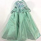 Barbie Vintage 1991 Sparkle Eyes Fashions Set #4679 Aqua Dress Gown W/ Jewels
