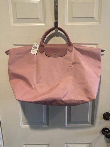 NEW Longchamp Le Pliage Tote Bag Horse Pink Large L - Foto 2 di 13