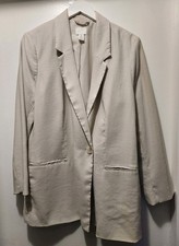 H M Cream Women's Blazer Size L