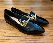 Kate Spade New York Natasha Black Cat Ballet Flats Shoes size: 9 