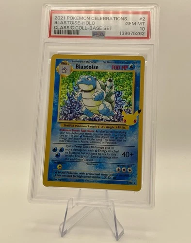 2021 Pokemon Celebrations BLASTOISE Classic Collection Holo 2/102 PSA 10