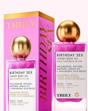 Truly Birthday Sex Luxury Body Oil Hydrating Illuminating Shimmer Smooth, Gl