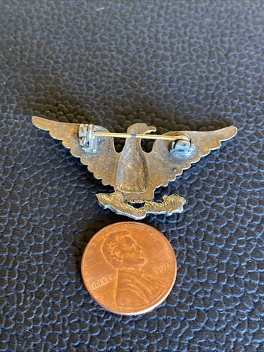 VTG Antique WWII Era Patriotic Brooch Pin USA Eagle WW2 Sweetheart Homefront - Picture 3 of 16