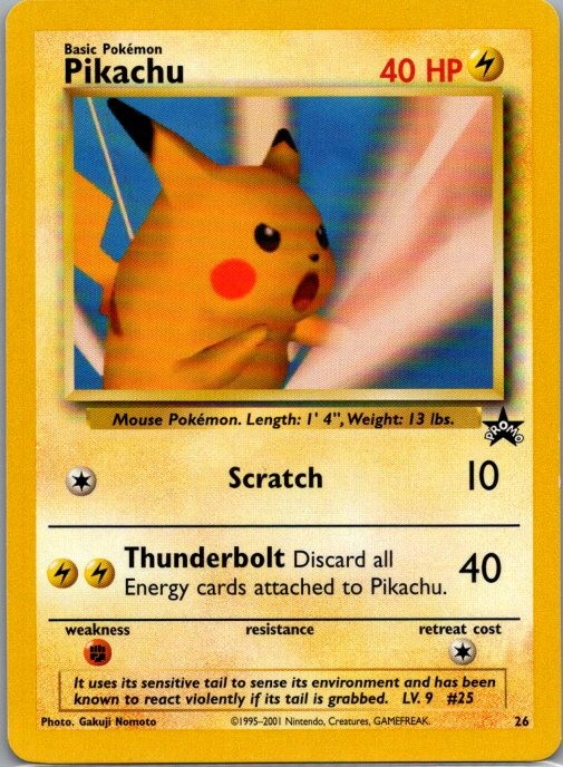 Pikachu 26 Promo Wizards Black Star Promos Pokemon Near Mint