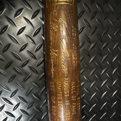 1975 Baseball Hall Of Fame Induction Bat #222/500 Kiner, Herman, Averill, Harris