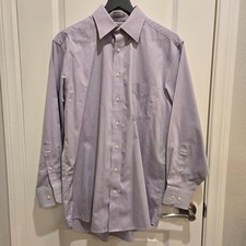 Stafford Executive Non-Iron Dress Shirt, Light Purple, Size 15 1/2 32-33