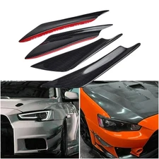 Carbon Fiber Fin Bumper Car Canards Splitters Valence Diffuser Spoiler Lip Paste
