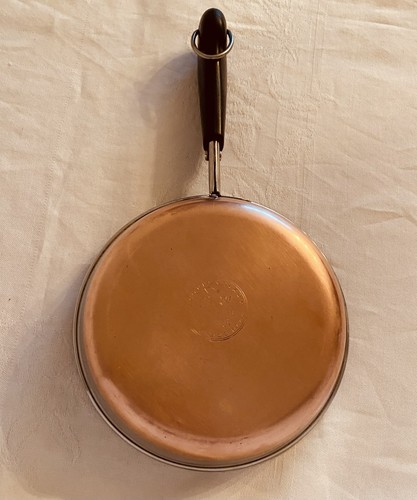 Vintage Revere Ware 1801 fondo rame 12 pezzi pre-68 pentole padelle padelle coperchi - Foto 14 di 24