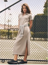 SPANX AirEssentials Pique Polo Midi Dress Ashwood 