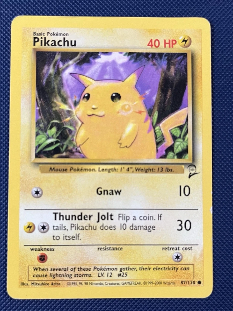 Pikachu Pokémon TCG Individual Trading Card Games Base Set in