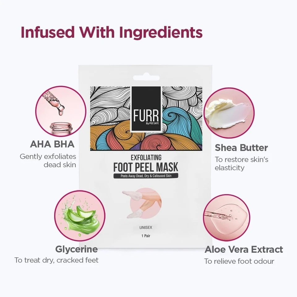 Furr Glycolic Acid & Salicylic Acid Peeling & Exfoliating Foot Mask | 1PIECE - Image 3 of 4